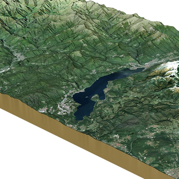 Esempio di cartografia 3D - Lago d'Orta - Mottarone